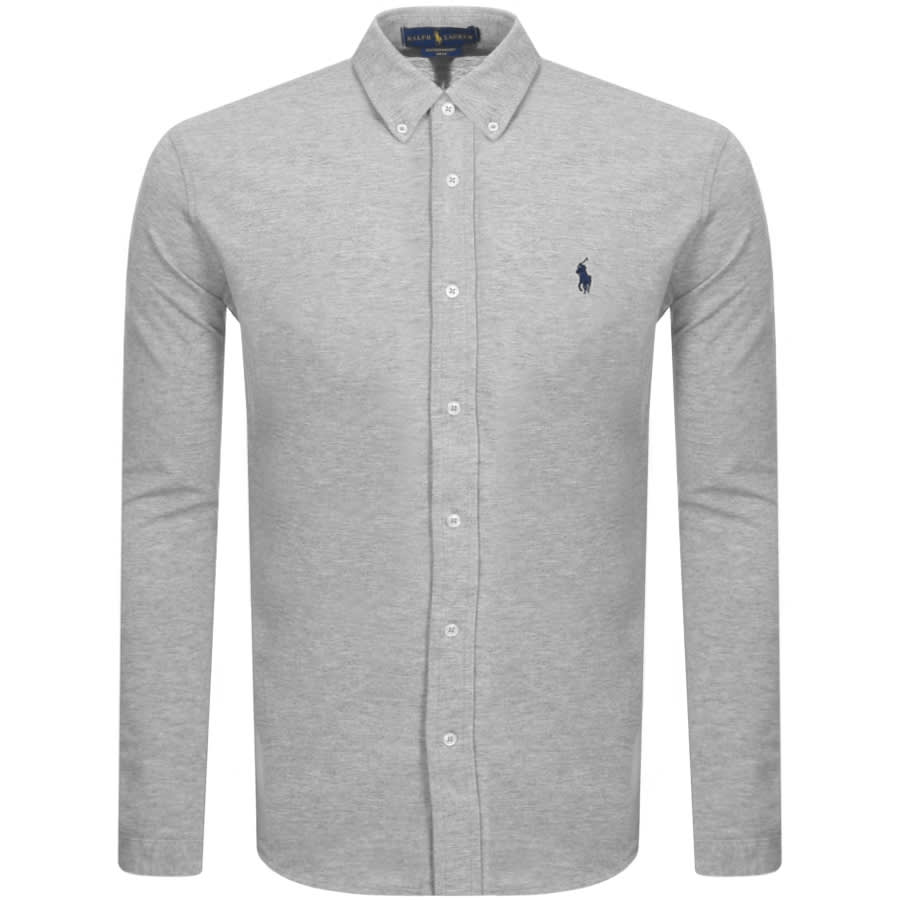 Alternative Image for ProductRalph Lauren Featherweight Mesh Shirt Grey1